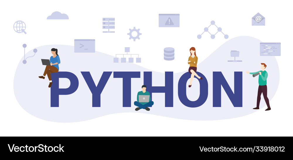Python Programmierkonzept vektorbild