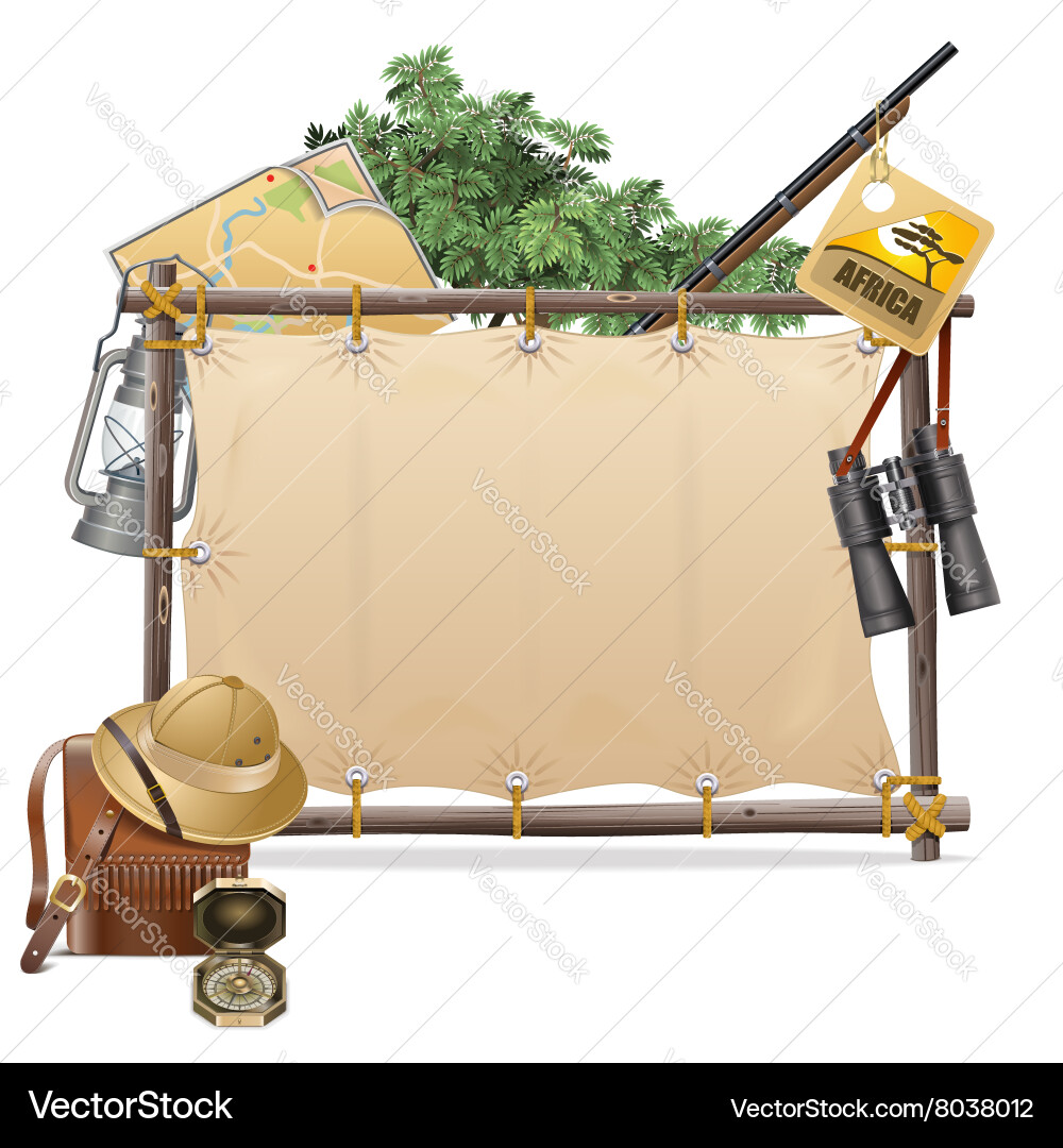 Safari Canvas Frame vector image