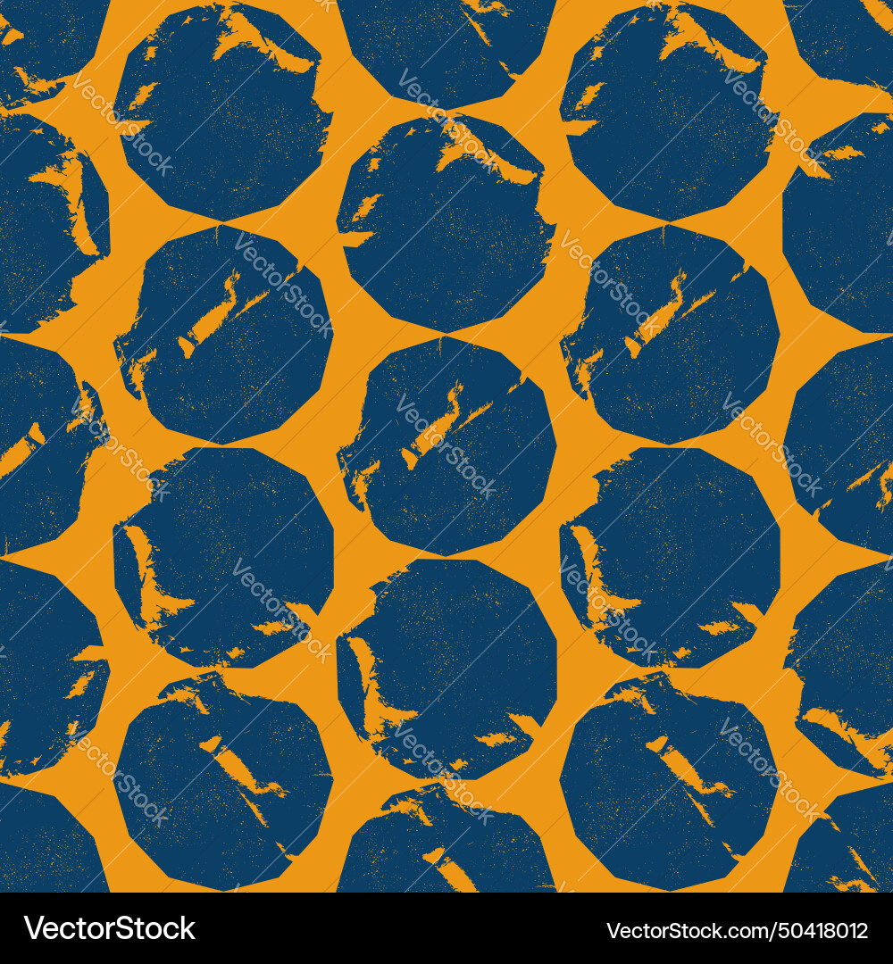 Seamless pattern with textured circles shapes Vector Image