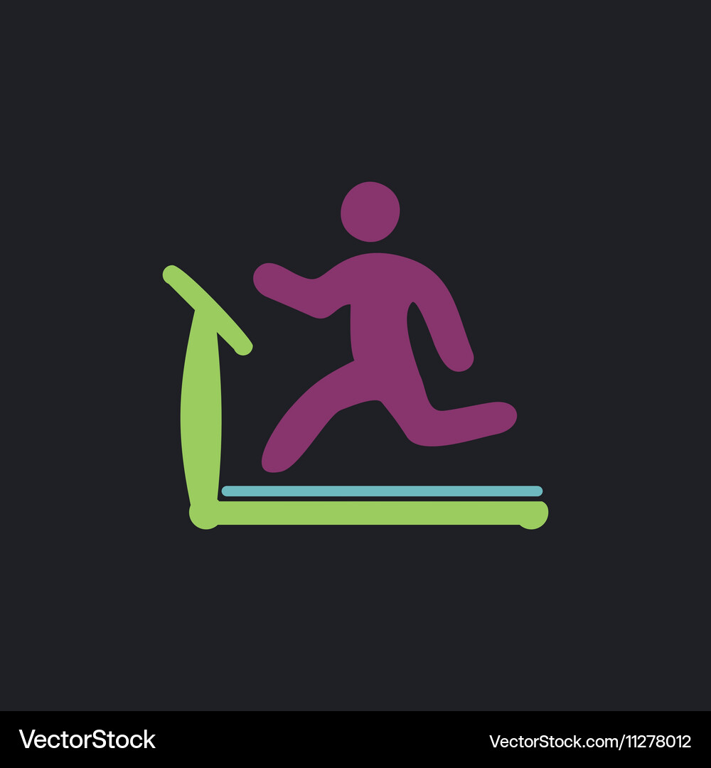 Treadmill computer symbol Vector Image