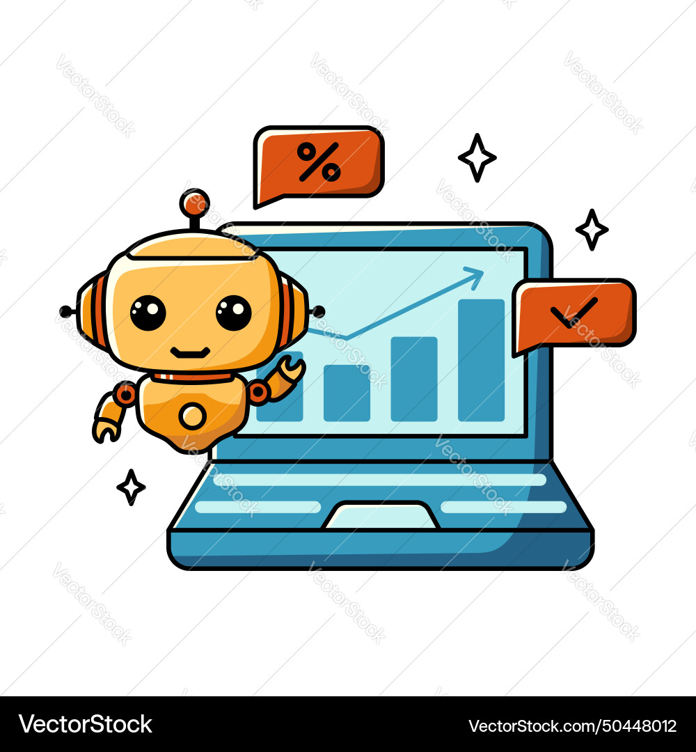 Using ai in business and finance chat bot Using ai in business and finance chat bot vector image