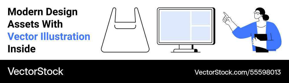 Design resources highlighted with shopping bag Vector Image