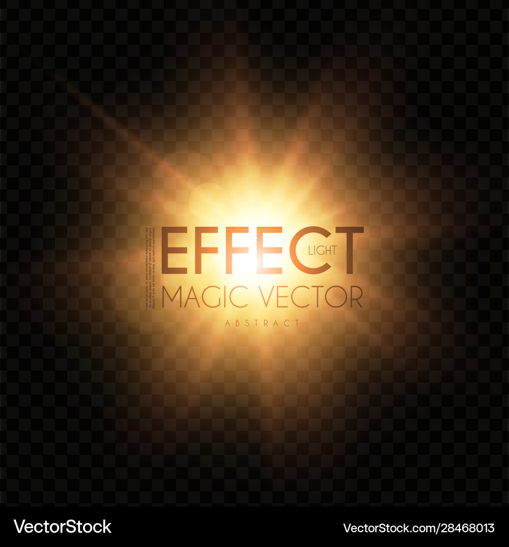 Flash light effect explosion on transparent Flash light effect explosion on transparent vector image