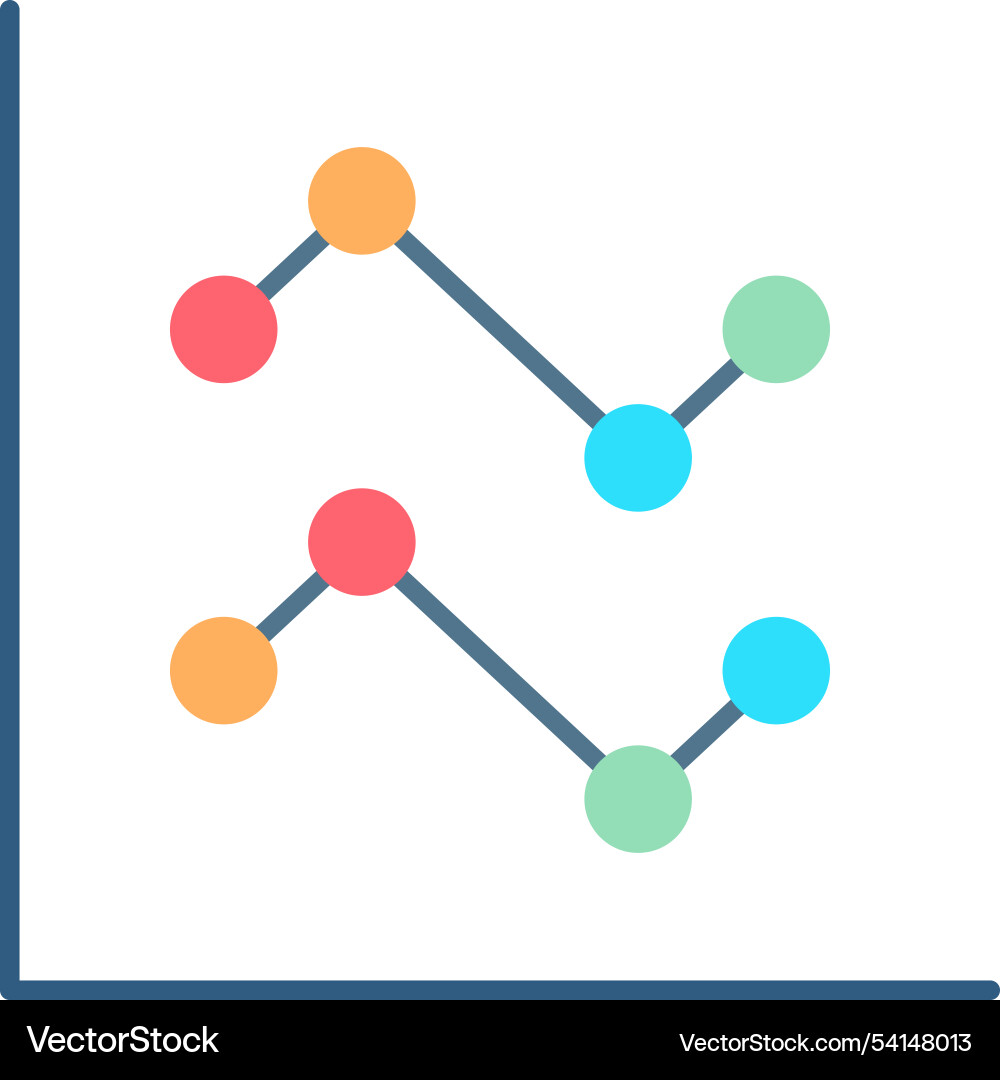 Flat chart icon design Vector Image
