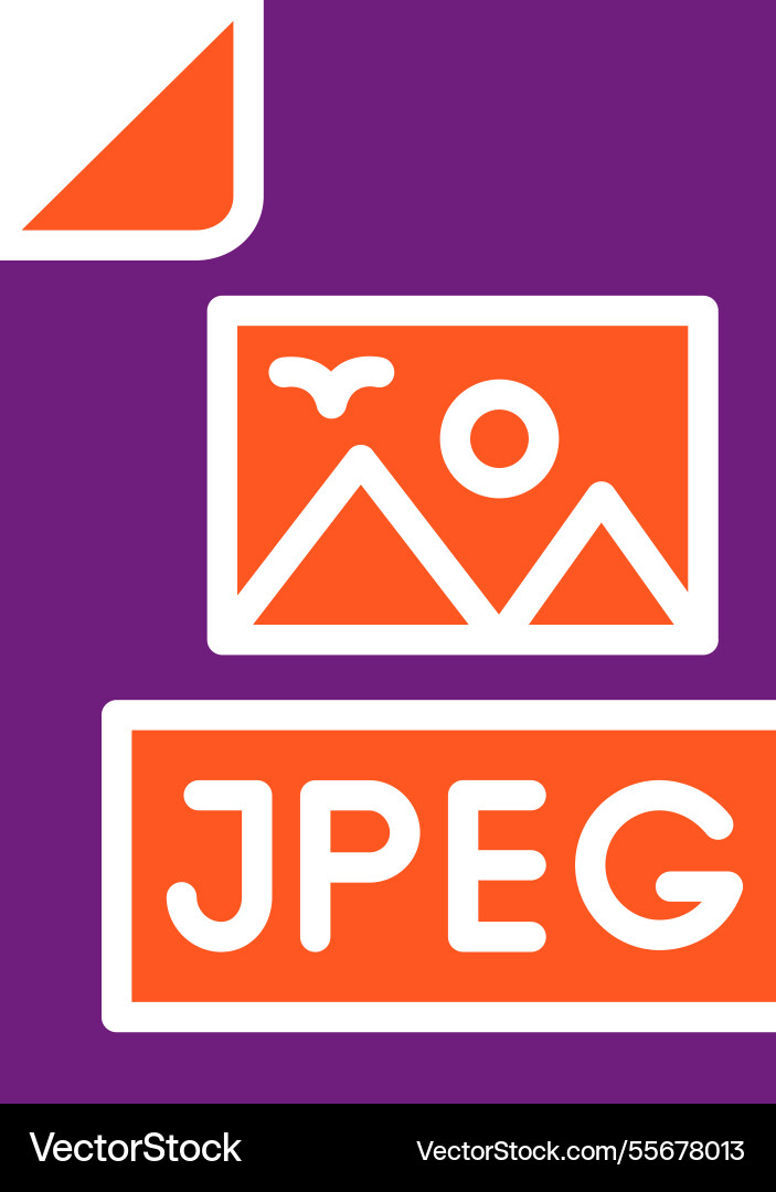 Jpeg file icon design Vector Image