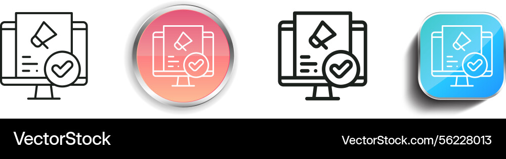 Marketing icon thin linear regular and button vector image