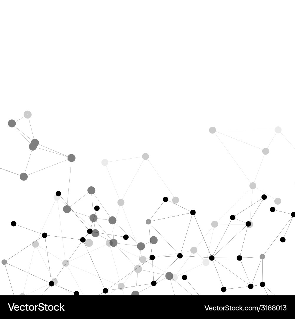 Molecule structure gray background vector image