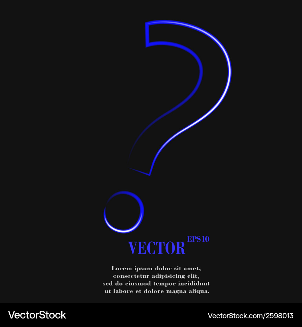 Question mark flat modern web button and space Vector Image