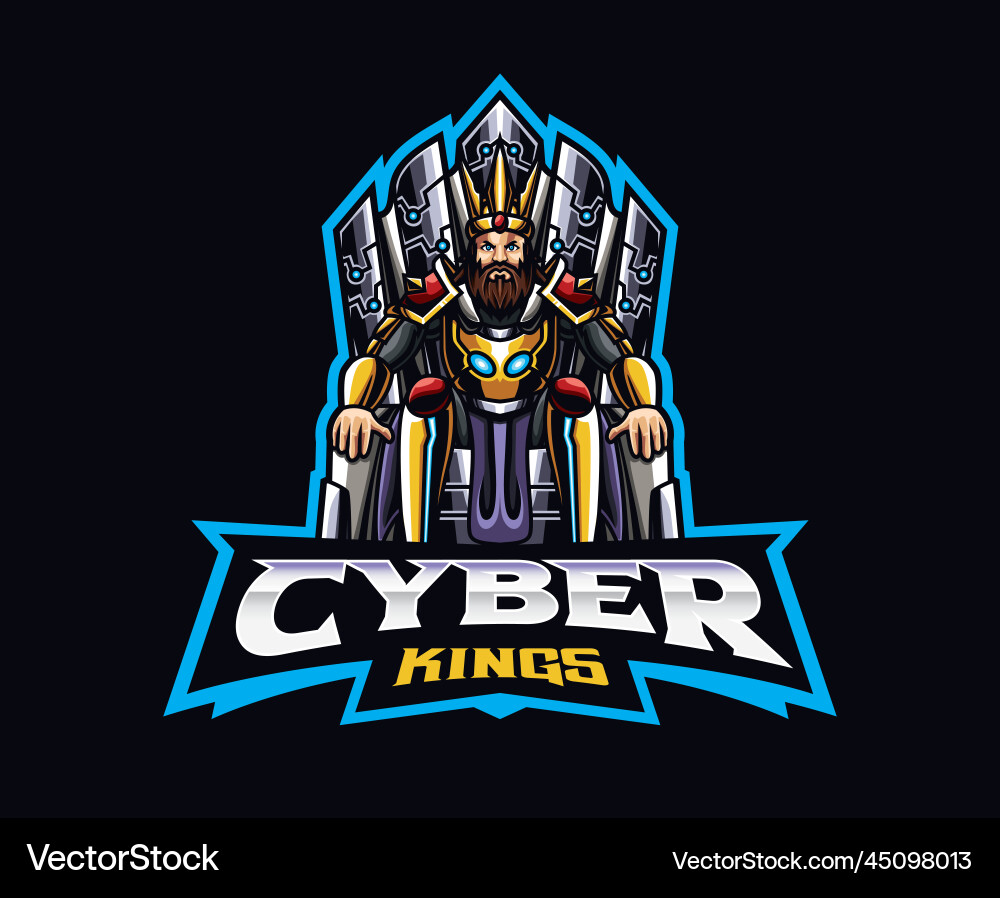 Sci-fi König Maskottchen Logo Design Sci-fi König Maskottchen Logo Design Vektorbild