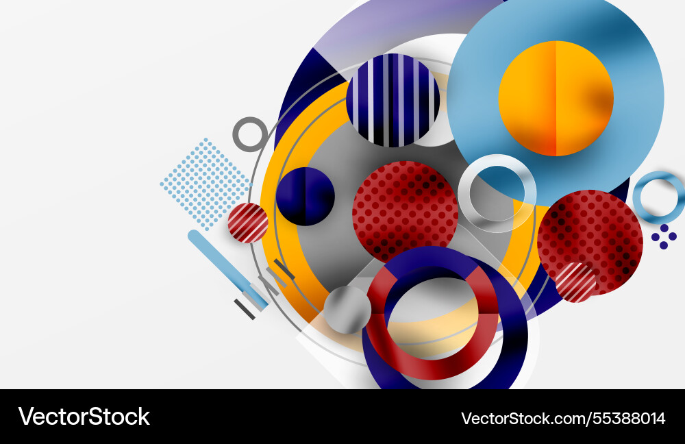 Abstract circle design with overlapping Vector Image