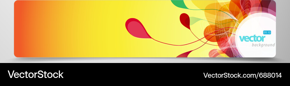 Abstract Colorful Header Background Vector Image
