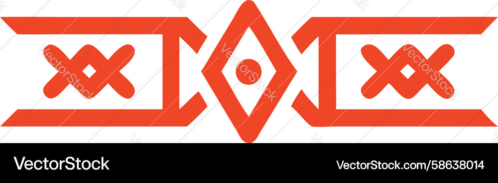 Abstract xx-shape pattern border design Vector Image