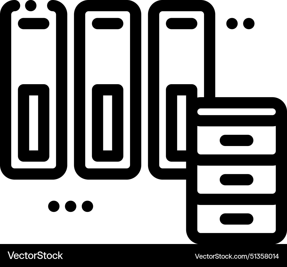 Archives icon thin linear style design isolated Archives icon thin linear style design isolated Vector Image