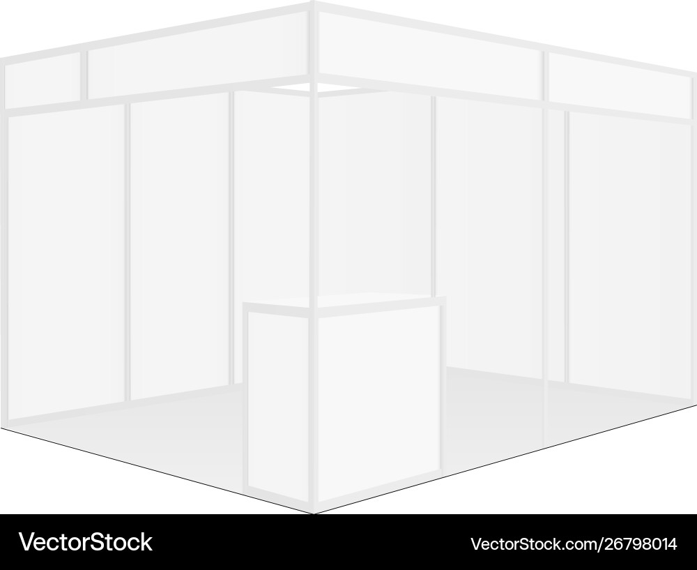 Ausstellungsständer Mockup mit Tischseite Ausstellungsständer Mockup mit Tischseite vektorbild