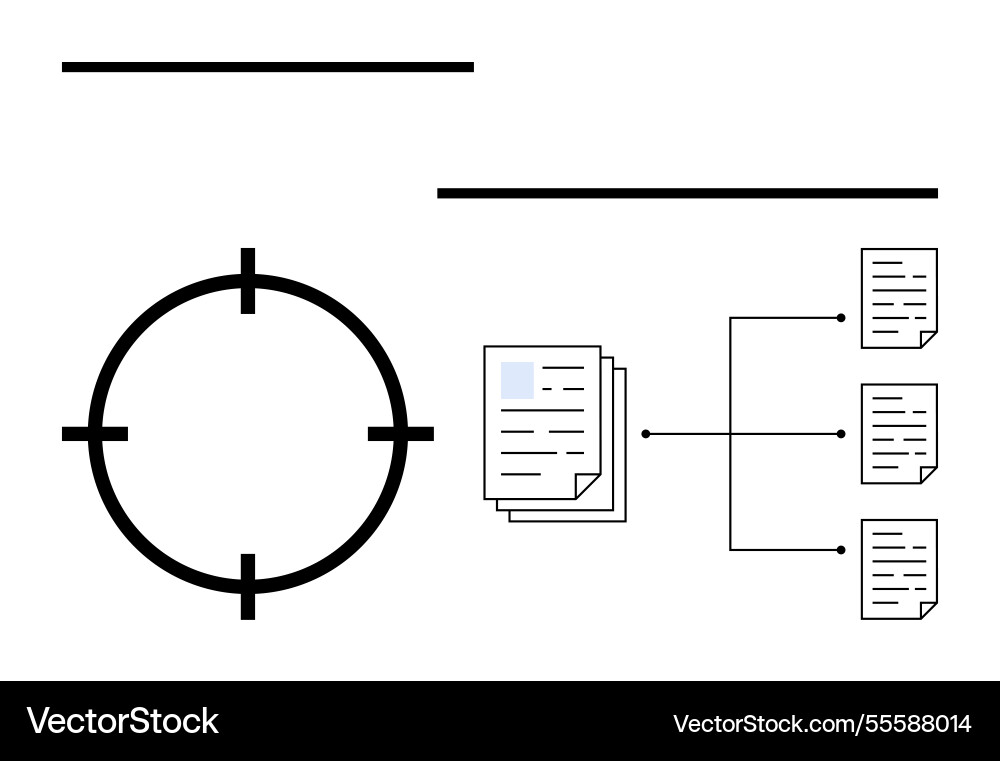 Document management system with target focus vector image
