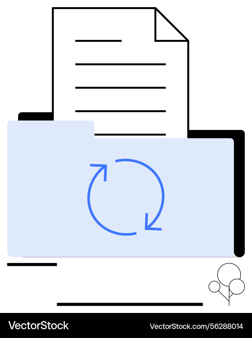 File synchronization with document management File synchronization with document management vector image