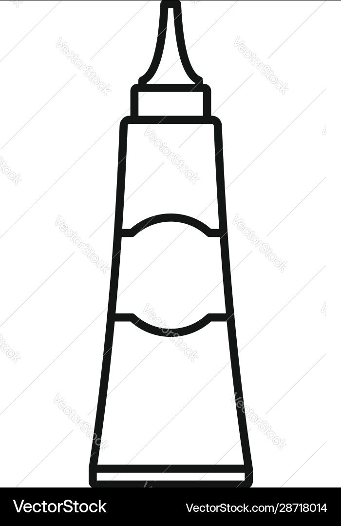 Hair dye tube icon outline style Hair dye tube icon outline style vector image