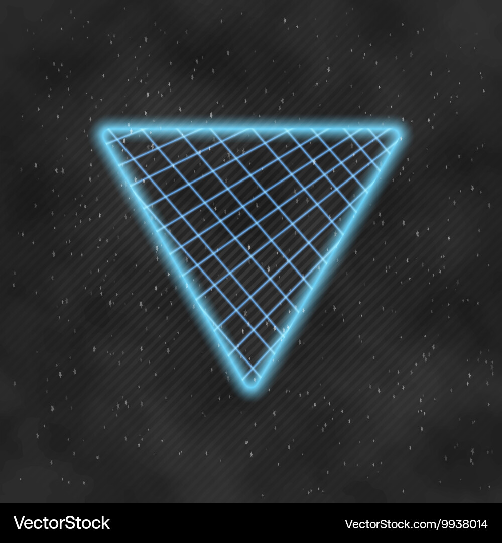 Neon Retro Triangle Background vector image
