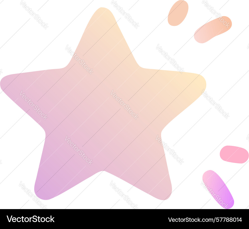 Sparkling gradient star for joyful modern ui Vector Image