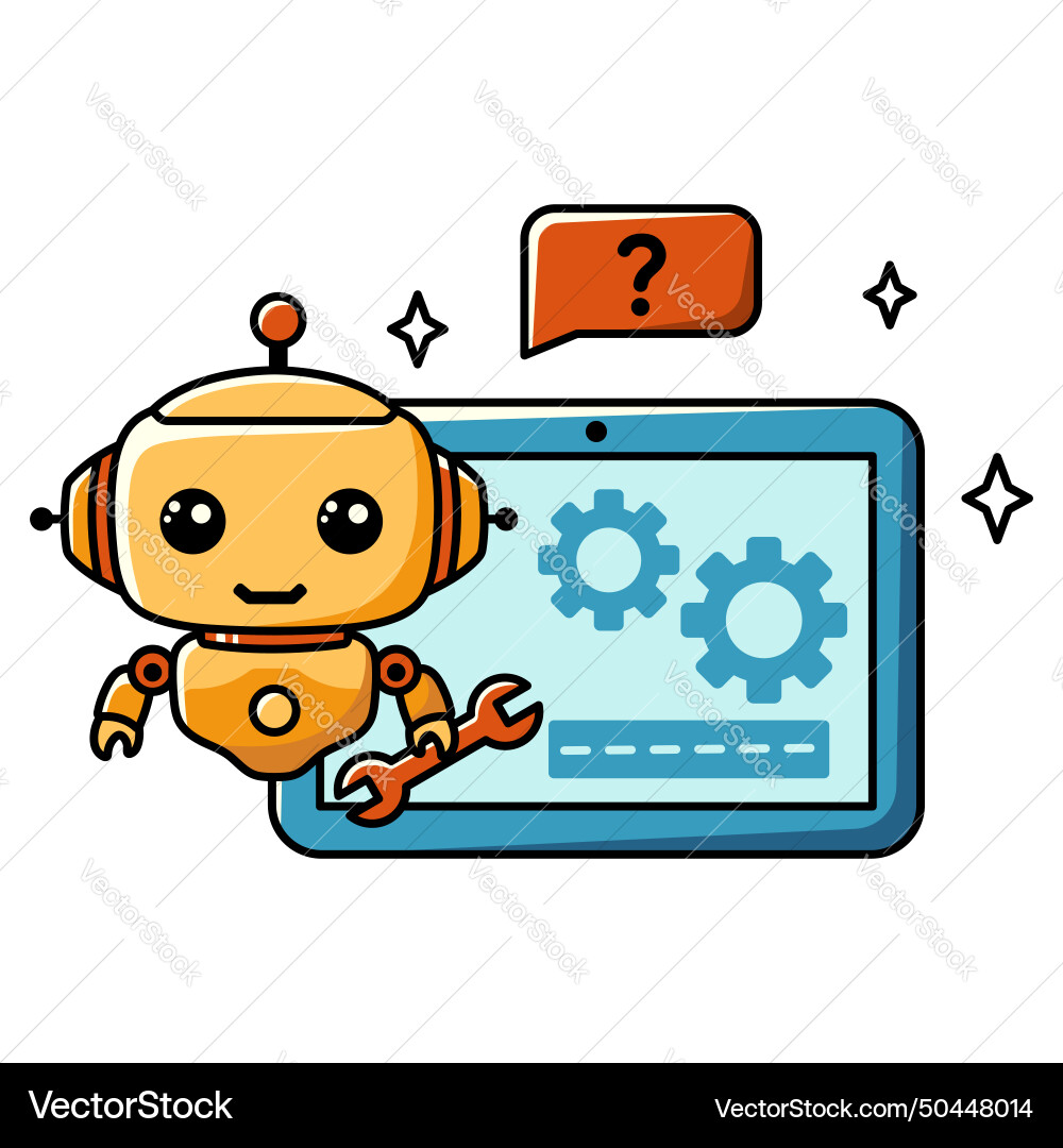 Using ai in customer service chat bot assistant Using ai in customer service chat bot assistant Vector Image