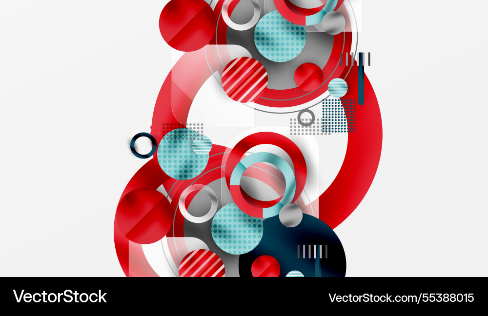 Abstract circle design with overlapping Vector Image