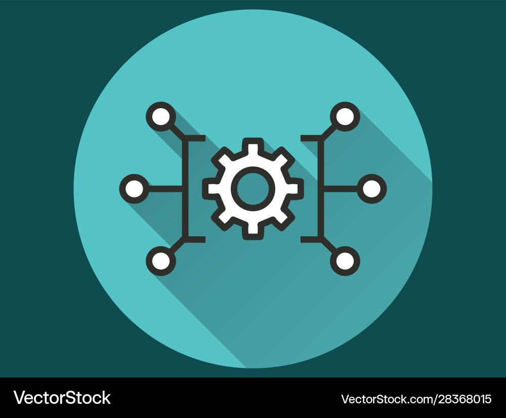 Automated system icon for graphic and web design Vector Image