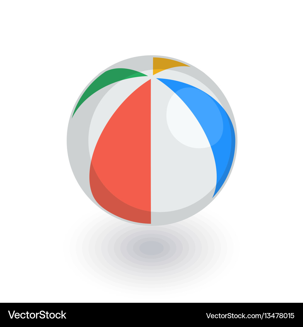Beach volleyball inflatable volley ball isometric Beach volleyball inflatable volley ball isometric vector image