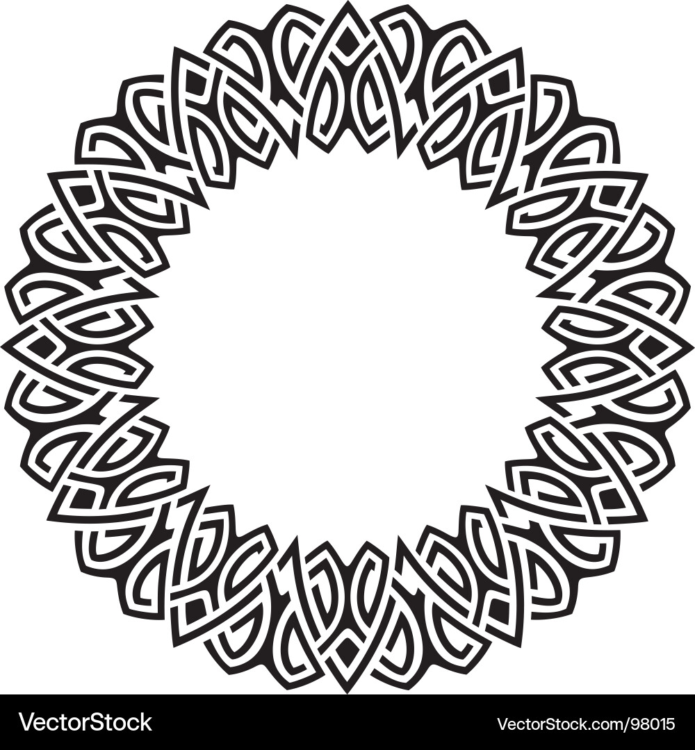 Celtic Circle Frame vector image