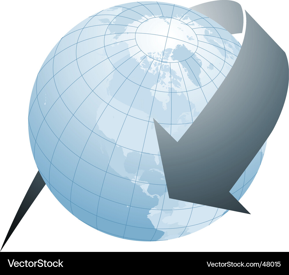 Global Progress Arrow Vector Image