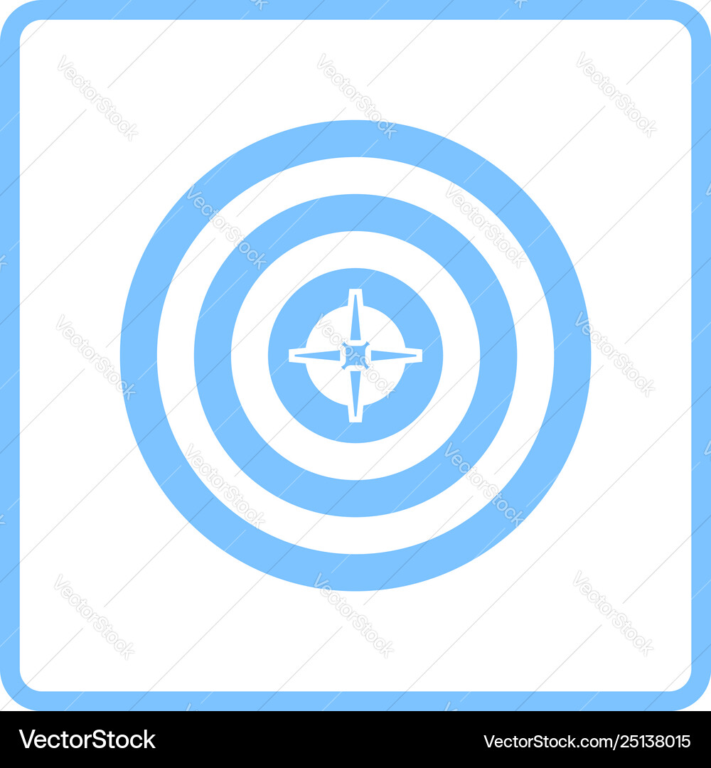 Target with dart in center icon vector image