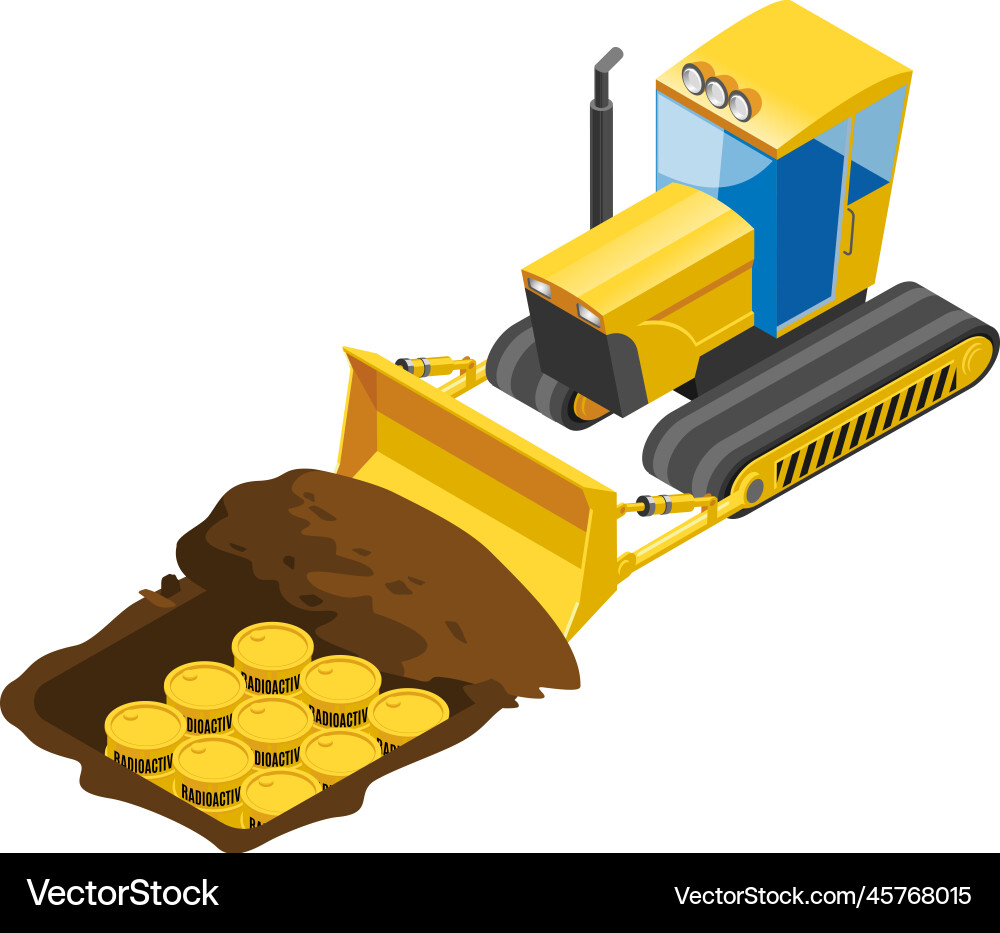 Toxic waste digging composition Toxic waste digging composition vector image