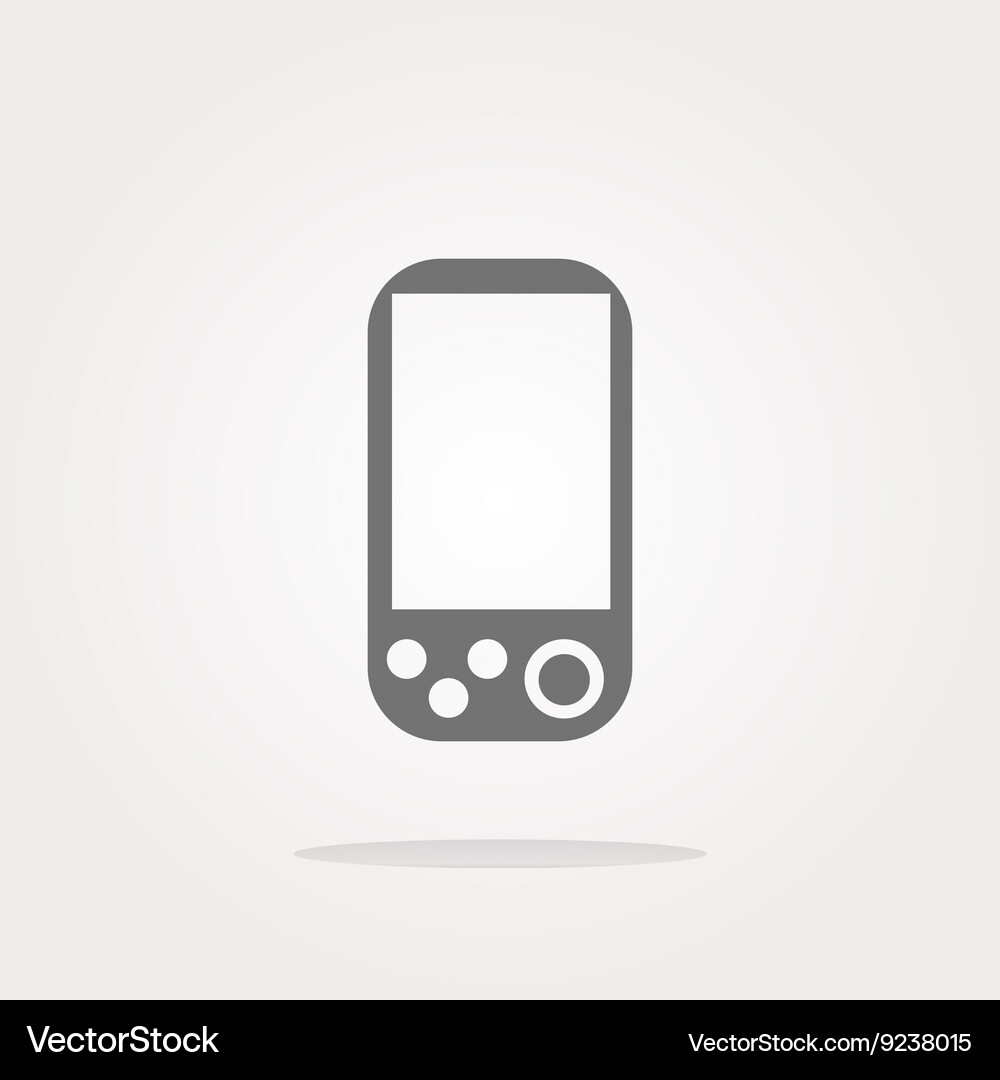 Web icon button with smart phone Vector Image