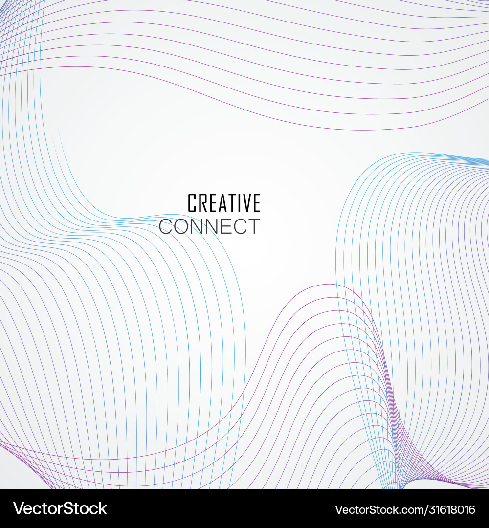 Abstract wave element for design digital vector image