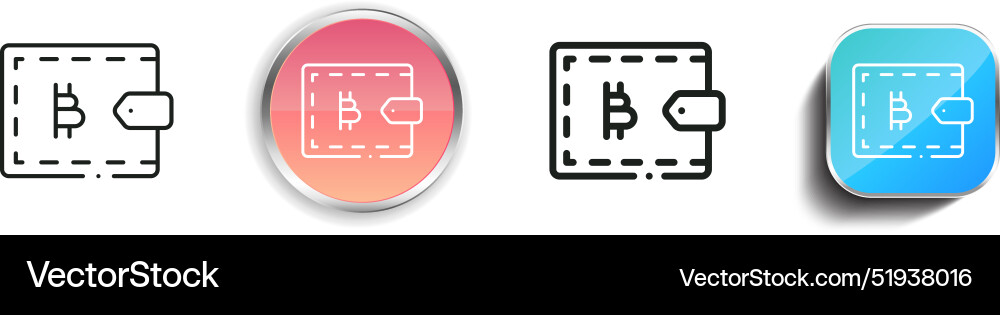 Bitcoin-Symbol dünn linear regelmäßig und Schaltfläche Stil Bitcoin-Symbol dünn linear regelmäßig und Schaltfläche Stil vektorbild