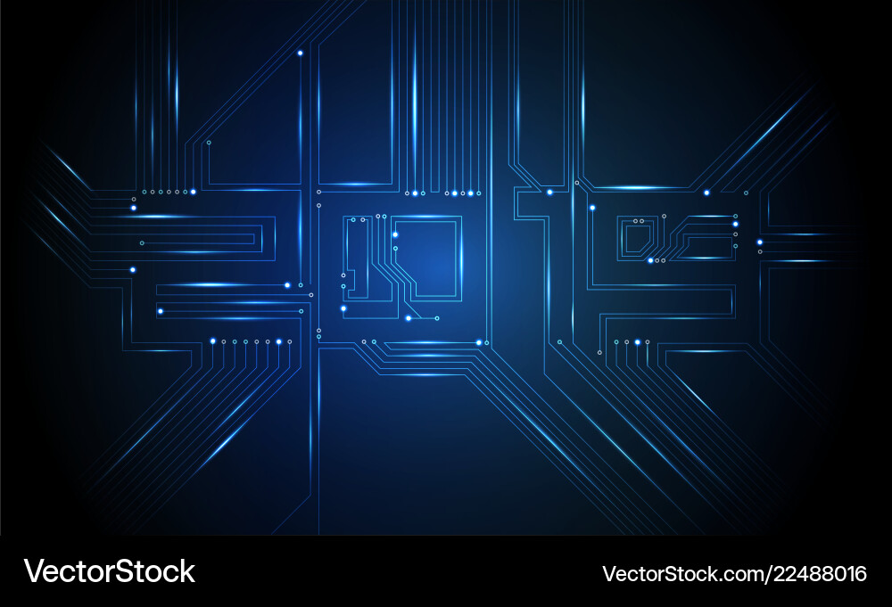 Circuit board technology cpu microprocessor Circuit board technology cpu microprocessor vector image