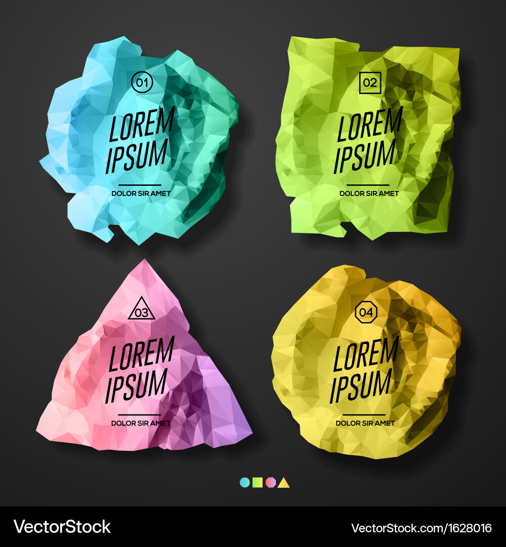 Colorful Speech Bubbles - Abstract Shape Set vector image