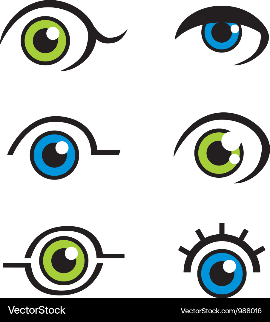 Eye Icon Collection Vector Image