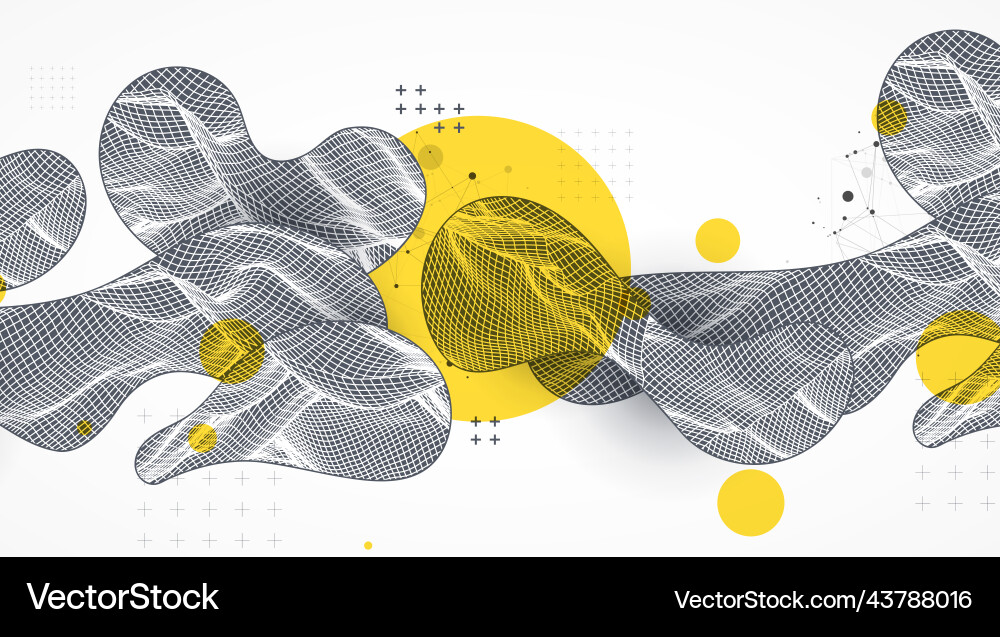 Modern Tech Elements - Network Abstract vector image