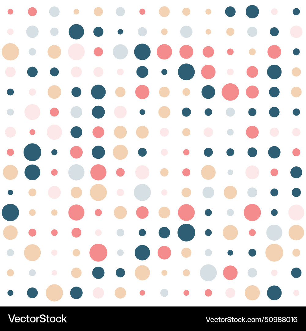 Scandi style polka dot pattern background vector image