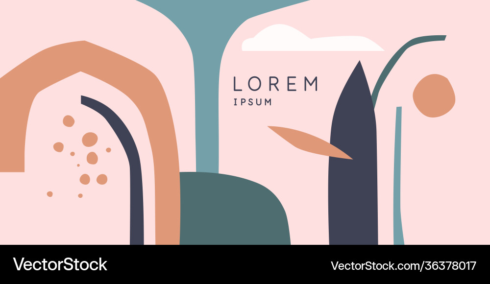A composition with abstract elements in popular vector image