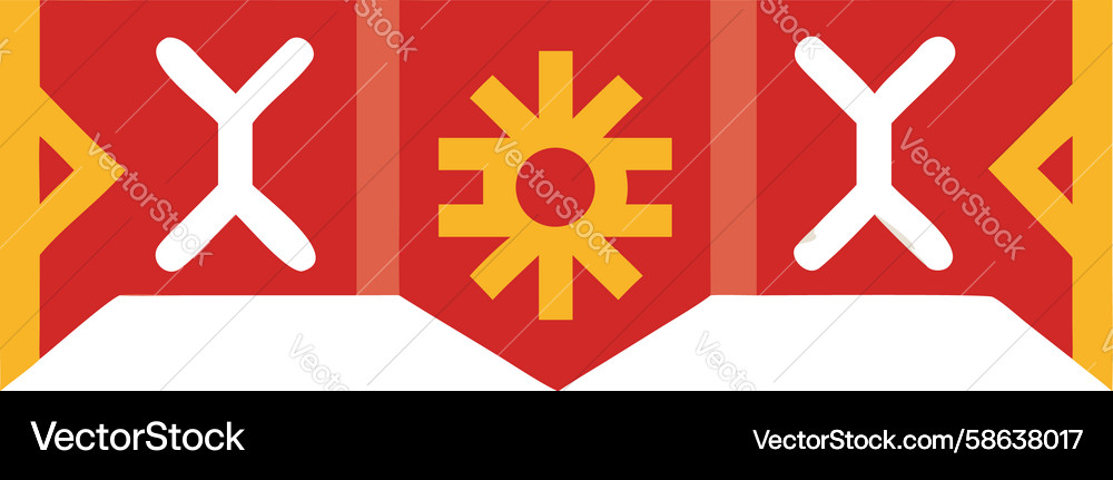 Abstract x-star-x pattern border design Vector Image
