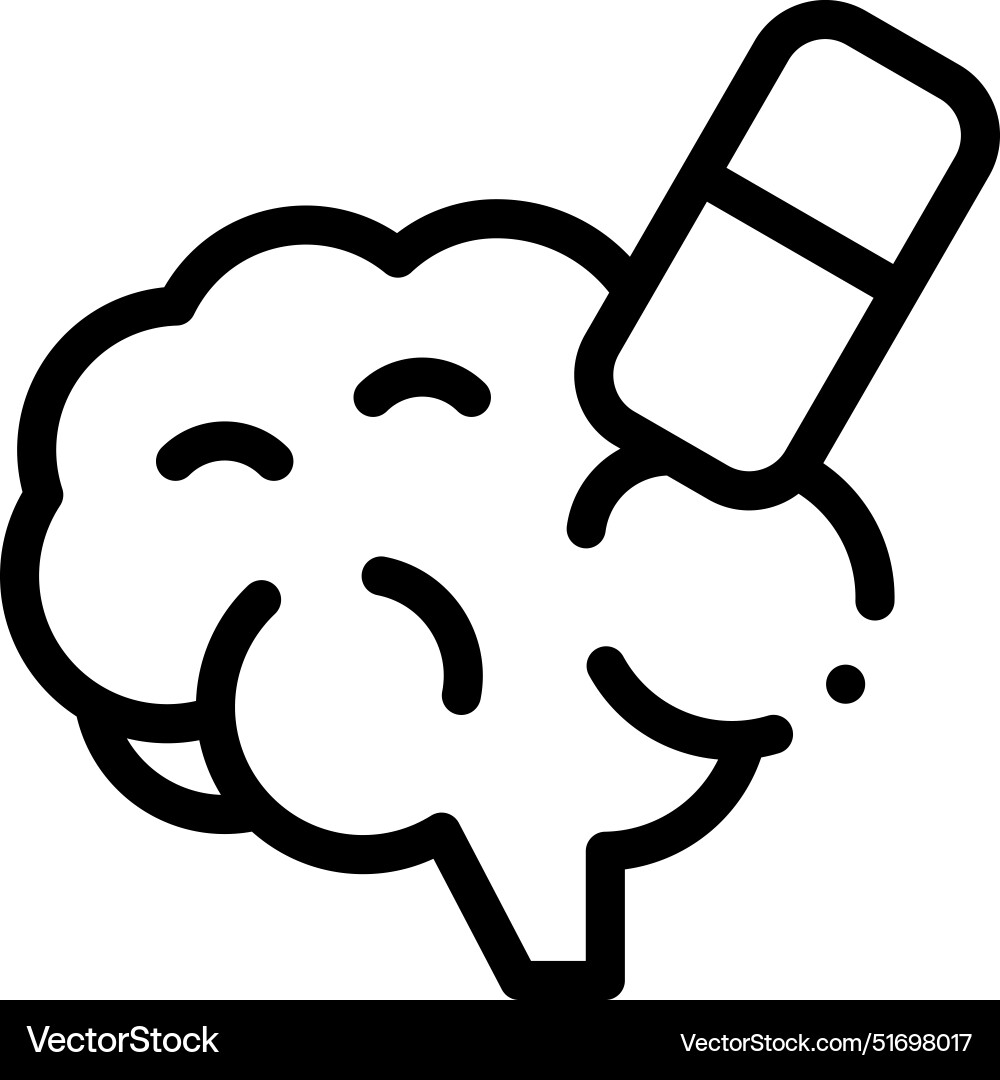 Brain icon thin linear style design isolated Brain icon thin linear style design isolated vector image