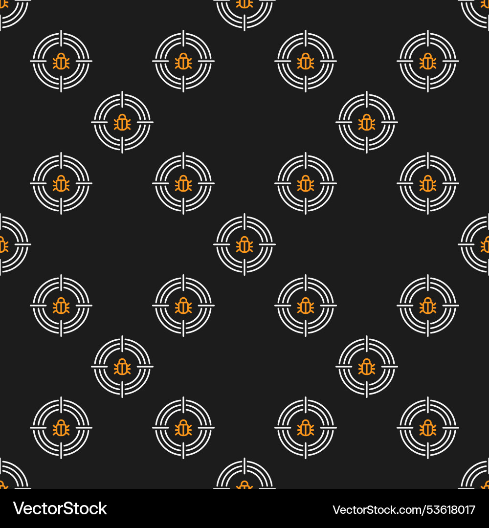 Computer bug in target internet security thin Computer bug in target internet security thin vector image