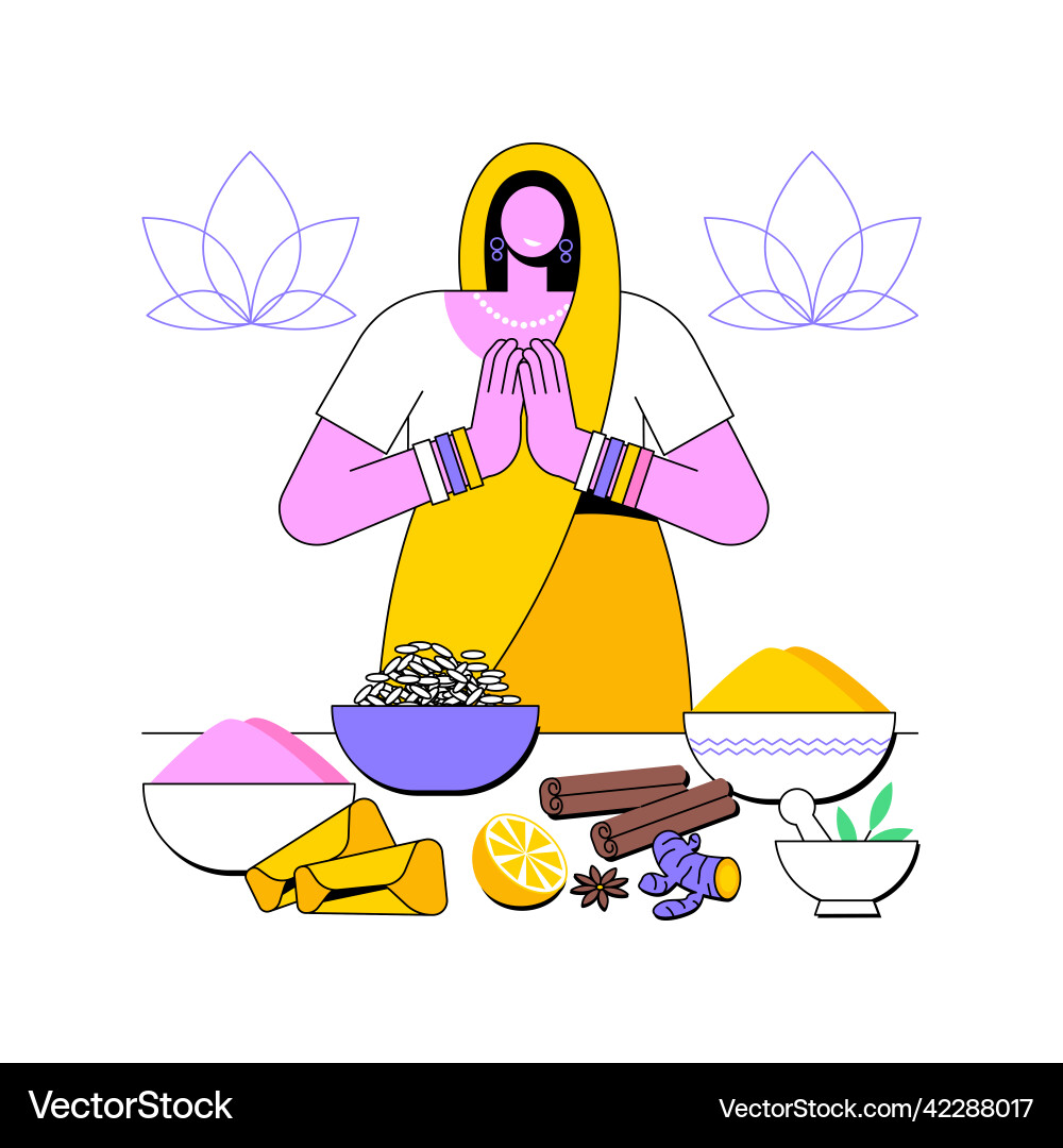 Indian cuisine abstract concept Indian cuisine abstract concept vector image