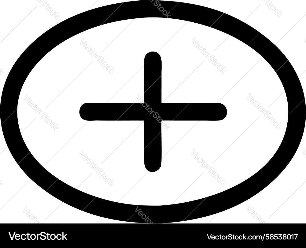 Plus Symbol Add Button Icon Vector Image