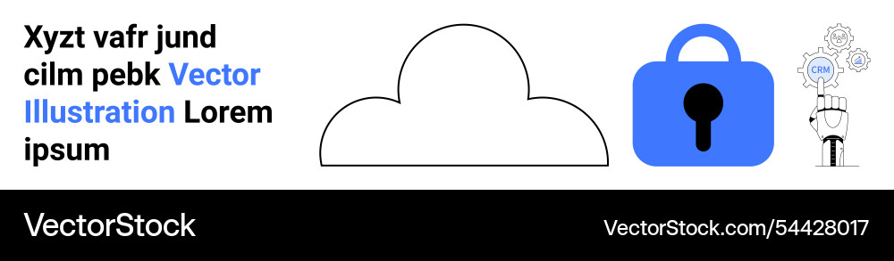Secure cloud storage with ai and digital solutions Secure cloud storage with ai and digital solutions vector image