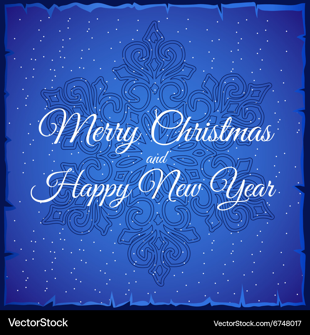 Snowflake closeup and text vector image