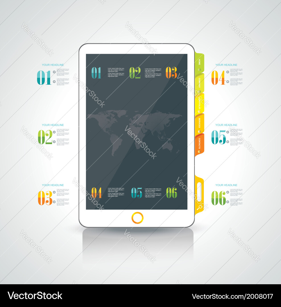 Website design template elements Vector Image