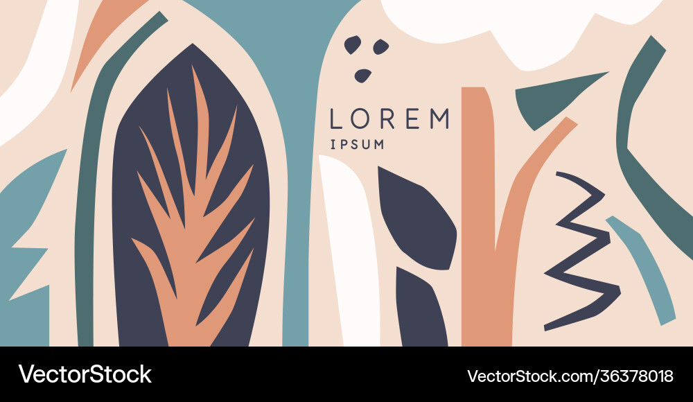 A composition with abstract elements in popular vector image