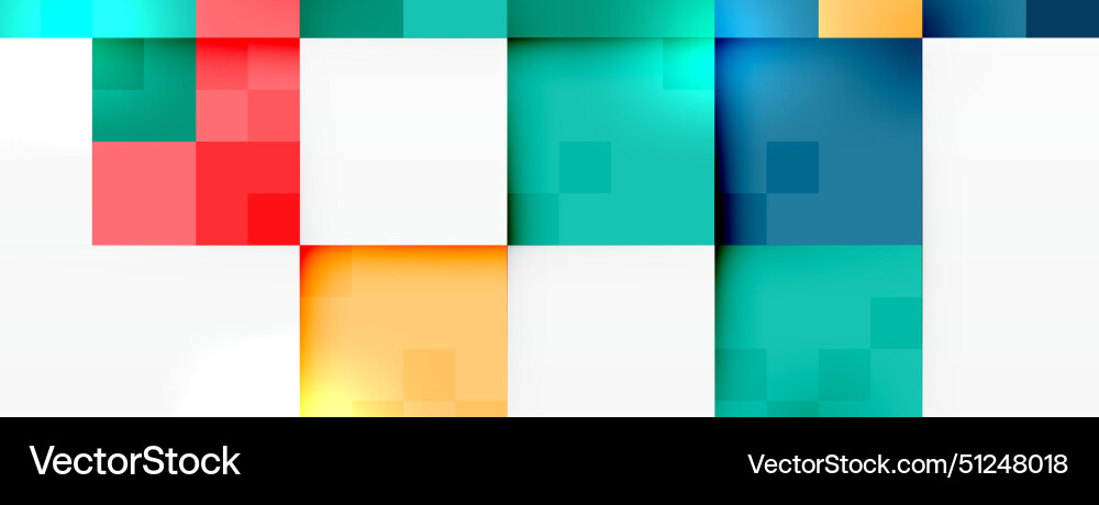 A row of colorful squares on white background A row of colorful squares on white background vector image